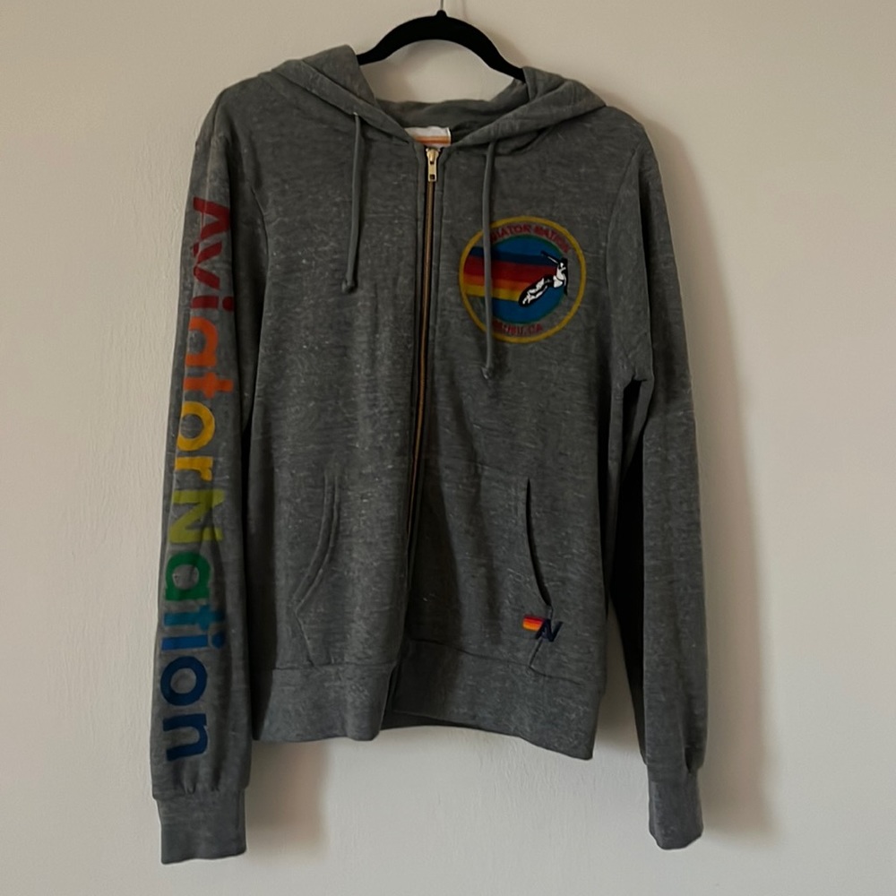 AVIATOR NATION MALIBU SIGNATURE ZIP HOODIE